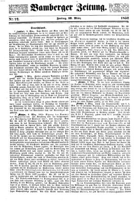 Bamberger Zeitung Freitag 12. März 1852
