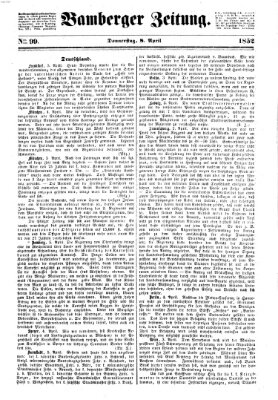 Bamberger Zeitung Donnerstag 8. April 1852