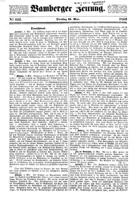 Bamberger Zeitung Dienstag 11. Mai 1852