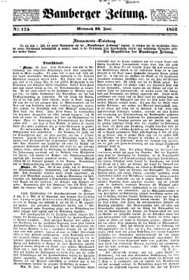 Bamberger Zeitung Mittwoch 23. Juni 1852