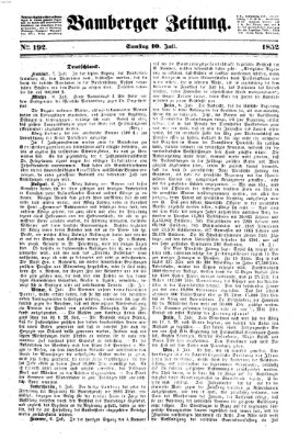 Bamberger Zeitung Samstag 10. Juli 1852