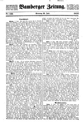 Bamberger Zeitung Sonntag 11. Juli 1852