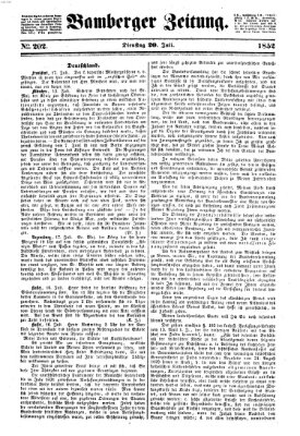 Bamberger Zeitung Dienstag 20. Juli 1852