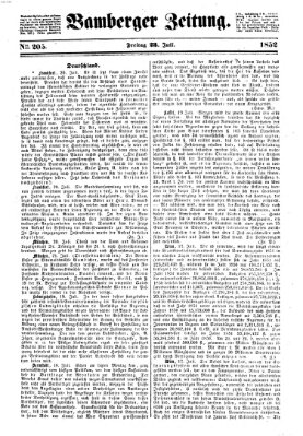 Bamberger Zeitung Freitag 23. Juli 1852