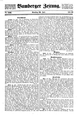 Bamberger Zeitung Samstag 24. Juli 1852