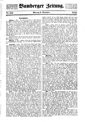 Bamberger Zeitung Montag 8. November 1852