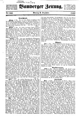 Bamberger Zeitung Montag 6. Dezember 1852