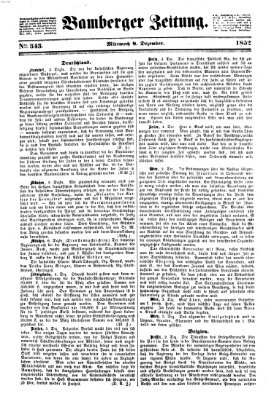 Bamberger Zeitung Mittwoch 8. Dezember 1852