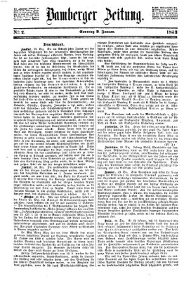 Bamberger Zeitung Sonntag 2. Januar 1853