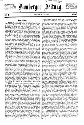 Bamberger Zeitung Dienstag 4. Januar 1853