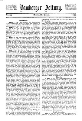 Bamberger Zeitung Montag 10. Januar 1853