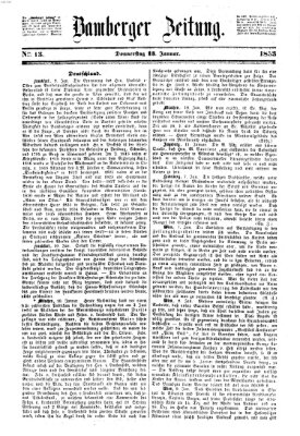 Bamberger Zeitung Donnerstag 13. Januar 1853