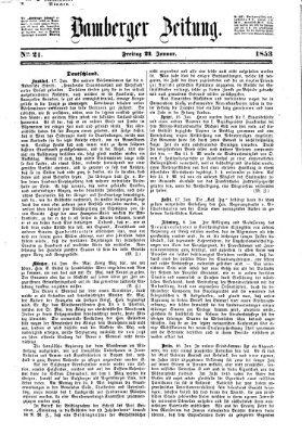 Bamberger Zeitung Freitag 21. Januar 1853