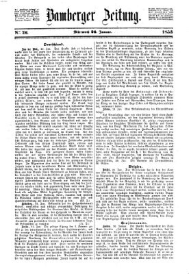 Bamberger Zeitung Mittwoch 26. Januar 1853