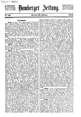 Bamberger Zeitung Sonntag 13. Februar 1853