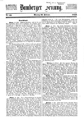 Bamberger Zeitung Montag 14. Februar 1853