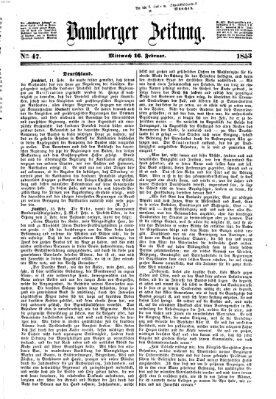 Bamberger Zeitung Mittwoch 16. Februar 1853