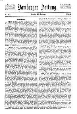 Bamberger Zeitung Samstag 19. Februar 1853