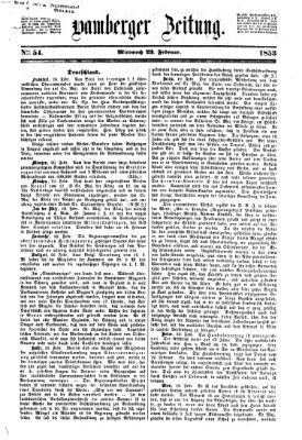 Bamberger Zeitung Mittwoch 23. Februar 1853