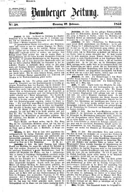 Bamberger Zeitung Sonntag 27. Februar 1853