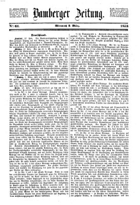 Bamberger Zeitung Mittwoch 2. März 1853