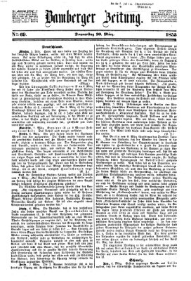 Bamberger Zeitung Donnerstag 10. März 1853