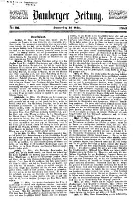 Bamberger Zeitung Donnerstag 31. März 1853