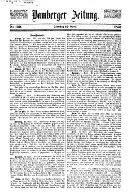 Bamberger Zeitung Dienstag 19. April 1853