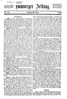 Bamberger Zeitung Samstag 23. April 1853