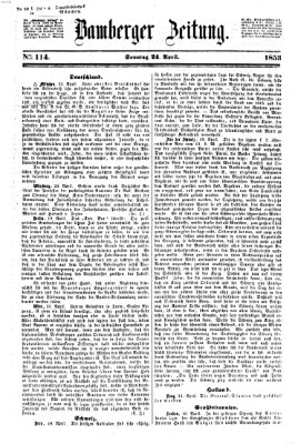 Bamberger Zeitung Sonntag 24. April 1853