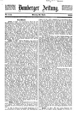 Bamberger Zeitung Montag 25. April 1853