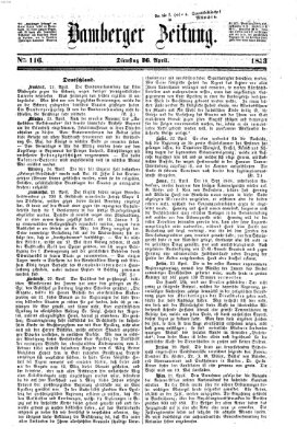 Bamberger Zeitung Dienstag 26. April 1853