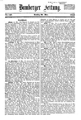 Bamberger Zeitung Samstag 28. Mai 1853