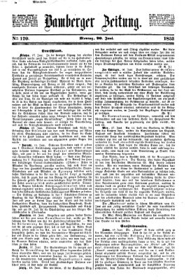 Bamberger Zeitung Montag 20. Juni 1853