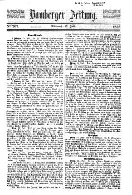 Bamberger Zeitung Mittwoch 27. Juli 1853