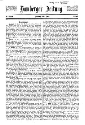 Bamberger Zeitung Freitag 29. Juli 1853