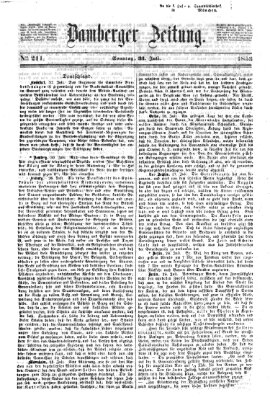 Bamberger Zeitung Sonntag 31. Juli 1853