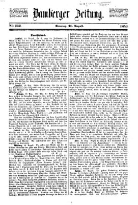 Bamberger Zeitung Sonntag 21. August 1853