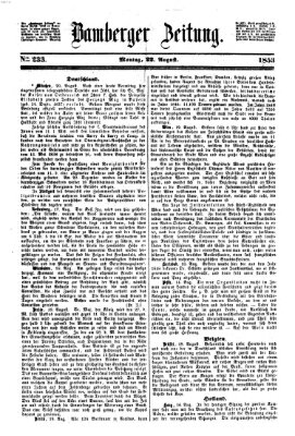 Bamberger Zeitung Montag 22. August 1853