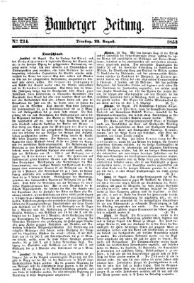 Bamberger Zeitung Dienstag 23. August 1853