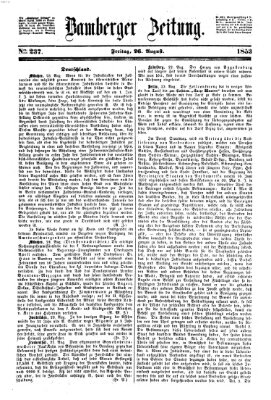 Bamberger Zeitung Freitag 26. August 1853