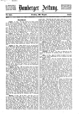 Bamberger Zeitung Dienstag 30. August 1853