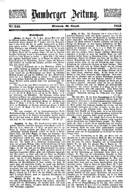 Bamberger Zeitung Mittwoch 31. August 1853