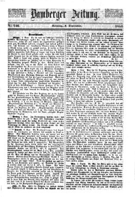 Bamberger Zeitung Sonntag 4. September 1853