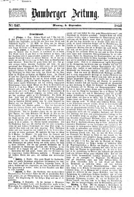 Bamberger Zeitung Montag 5. September 1853