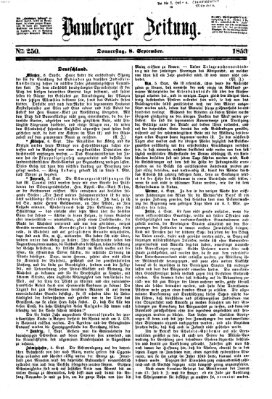 Bamberger Zeitung Donnerstag 8. September 1853