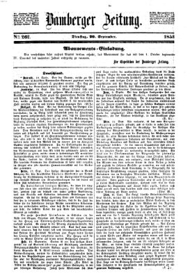 Bamberger Zeitung Dienstag 20. September 1853