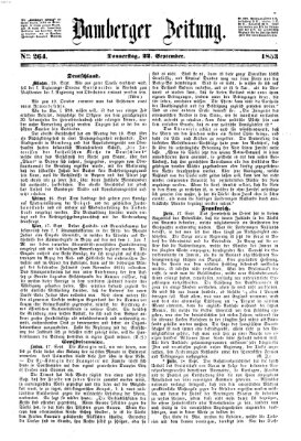 Bamberger Zeitung Donnerstag 22. September 1853