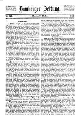 Bamberger Zeitung Montag 3. Oktober 1853