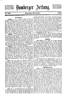 Bamberger Zeitung Donnerstag 13. Oktober 1853